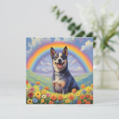 Blue Heeler Memorial Niedlicher benutzerdefinierte (Stehend Vorderseite)