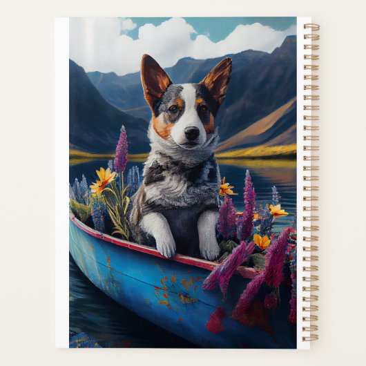 Blue Heeler on a Paddle: Ein Landschaftliches Aben Planer (Rückseite)