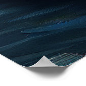 Blue Heeler on a Paddle: Ein Landschaftliches Aben Poster (Ecke)