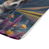 Blue Heeler on a Paddle: Ein Landschaftliches Aben Schneidebrett (Ecke)