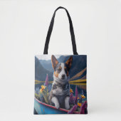 Blue Heeler on a Paddle: Ein Landschaftliches Aben Tasche (Vorderseite)
