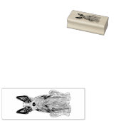 Blue Heeler Rinder Hunde ACD Briefmarke Kunst, Kul Gummistempel (Stempel)