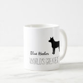Blue Heeler Silhouette Weltgrößter Hund Custom Kaffeetasse (VorderseiteRechts)