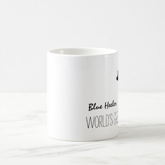 Blue Heeler Silhouette Weltgrößter Hund Custom Kaffeetasse (Mittel)