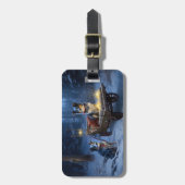 Blue Heeler Snowy Sleigh Weihnachtsdekor Gepäckanhänger (Vorderseite vertikal)