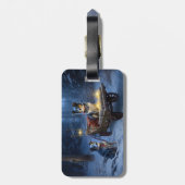 Blue Heeler Snowy Sleigh Weihnachtsdekor Gepäckanhänger (Rückseite vertikal)