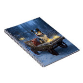 Blue Heeler Snowy Sleigh Weihnachtsdekor Notizblock (Rechte Seite)