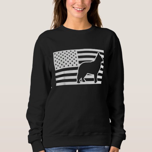 Blue Heeler USA Flag Sweatshirt (Vorderseite)