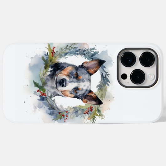 Blue Heeler Weihnachtsfeier Festliche Jungfrau Case-Mate iPhone Hülle (Rückseite (Horizontal))