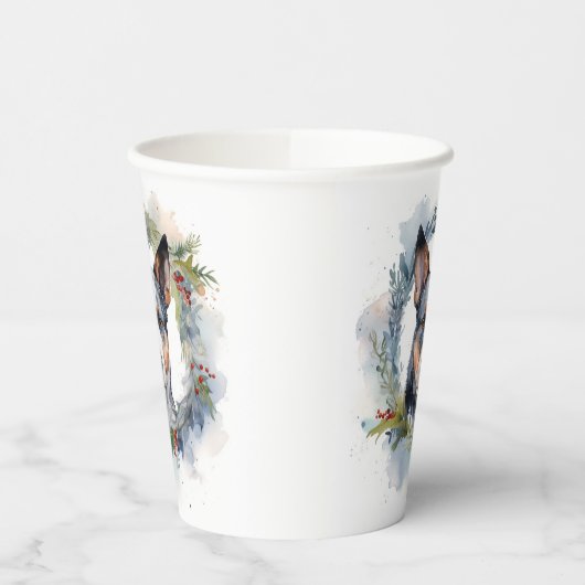 Blue Heeler Weihnachtsfeier Festliche Jungfrau Pappbecher (Links)