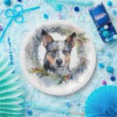 Blue Heeler Weihnachtsfeier Festliche Jungfrau Pappteller (Party)