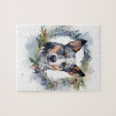 Blue Heeler Weihnachtsfeier Festliche Jungfrau Puzzle (Horizontal)