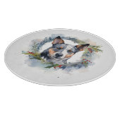 Blue Heeler Weihnachtsfeier Festliche Jungfrau Schneidebrett (Ecke)