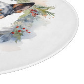 Blue Heeler Weihnachtsfeier Festliche Jungfrau Schneidebrett (Ecke)