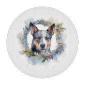 Blue Heeler Weihnachtsfeier Festliche Jungfrau Schneidebrett (Vorderseite)