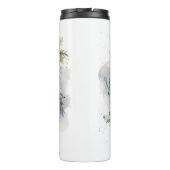 Blue Heeler Weihnachtsfeier Festliche Jungfrau Thermosbecher (Rückseite)