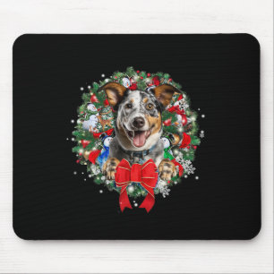 Blue Heeler Weihnachtsfeiertag Dekoration Xmas Paj Mousepad