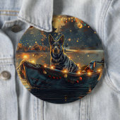 Blue Heeler Weihnachtsfest Reise Button (Beispiel)