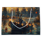 Blue Heeler Weihnachtsfest Reise Große Geschenktüte (Vorderseite)