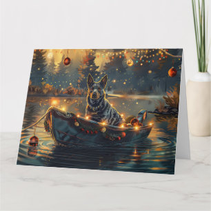 Blue Heeler Weihnachtsfest Reise Karte