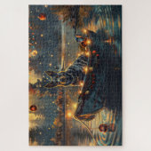 Blue Heeler Weihnachtsfest Reise Puzzle (Vertikal)