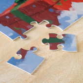 Blue Heeler Weihnachtsfest Schneeszene Puzzle (Seite)