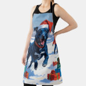 Blue Heeler Weihnachtsfest Schneeszene Schürze (InSitu)