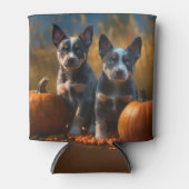 Blue Heeler Welpe Autumn Delight Pumpkin Dosenkühler (Vorderseite)