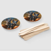 Blue Heeler Welpe Autumn Delight Pumpkin Fächer (Non-assembled)