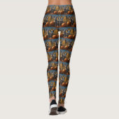 Blue Heeler Welpe Autumn Delight Pumpkin Leggings (Rückseite)