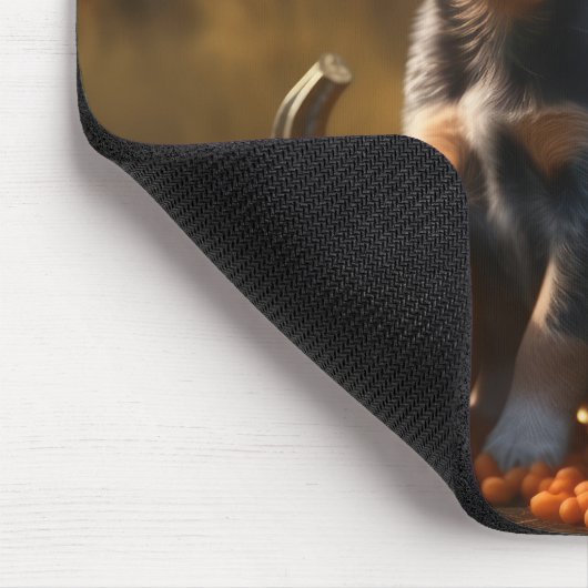 Blue Heeler Welpe Autumn Delight Pumpkin Mousepad (Ecke)