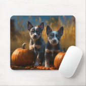 Blue Heeler Welpe Autumn Delight Pumpkin Mousepad (Mit Mouse)