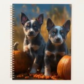 Blue Heeler Welpe Autumn Delight Pumpkin Planer (Vorderseite)