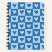 Blue-Heft-Checkerboard-Notebook Notizblock (Vorderseite)