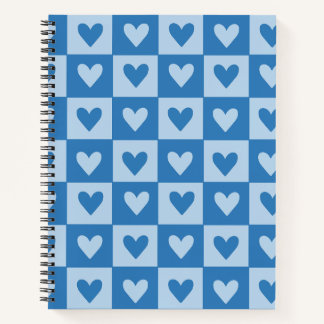 Blue-Heft-Checkerboard-Notebook Notizblock