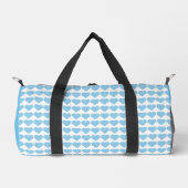Blue Heft Print Cut Nähtasche Duffle Bag (Vorderseite)