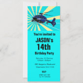 Blue Helicopter Einladung (Vorderseite)