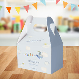 Blue Helicopter Niedlich Wolf Erster Geburtstag Geschenkschachtel