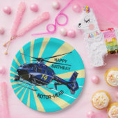 Blue Helicopter Pappteller (Party)