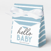 Blue Hello Baby | Babydusche Geschenkschachtel (Vorderseite)