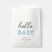 Blue Hello Baby | Babydusche Geschenktütchen (Vorderseite)