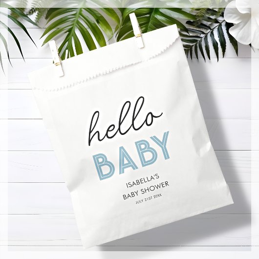 Blue Hello Baby | Babydusche Geschenktütchen
