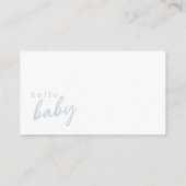 Blue Hello Baby Modern Baby Showbücher für Baby Begleitkarte (Rückseite)