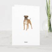 Blue Hello / Hi Boxer Puppy - Brown & White Dog Karte (Rückseite)