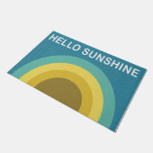 Blue Hello Sunshine Doormat, Housewärming Fußmatte (Schrägansicht)