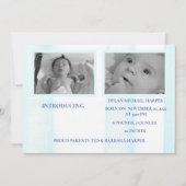 Blue Hello World Boy Birth Ankündigung (Vorderseite)