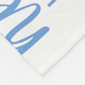 Blue Hello World Monogram Baby Stat Fleecedecke (Ecke)