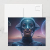 Blue Helm ET Postkarte (Vorne/Hinten)