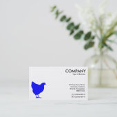Blue Hen Symbol - White Visitenkarte (Stehend Vorderseite)