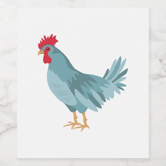 Blue Hen Weinetikett (Einzelnes Label)